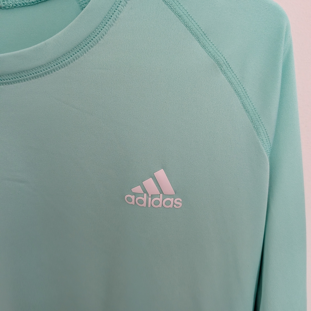 adidas Mint Green Performance Top Women's Long Sleeve - Picture 2 of 4